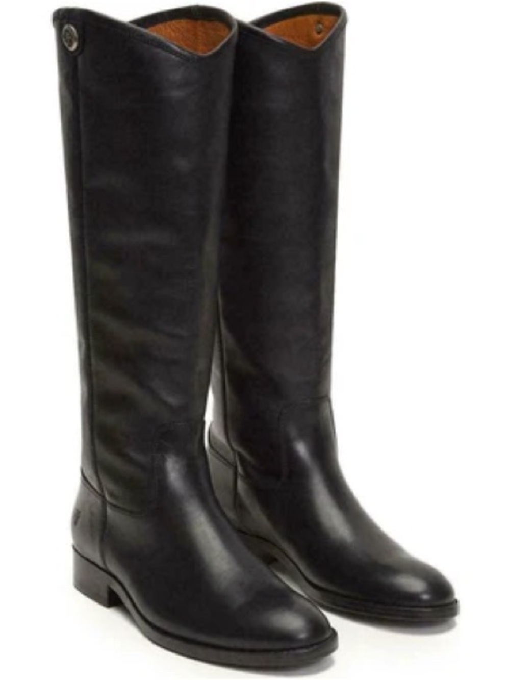 Frye Melissa Burton Tall Black Leather Riding Boots